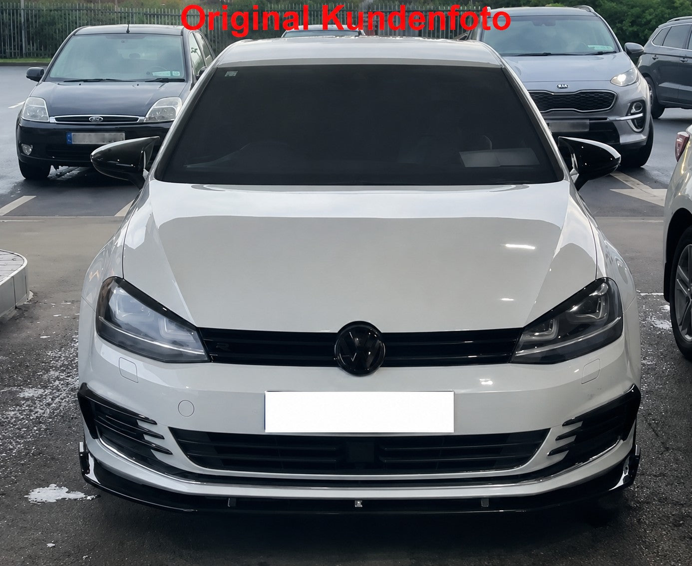 Nebelscheinwerfergitter für VW Golf 7 GTI Schwarz Hochglanz Frontstoßstange Links + Rechts