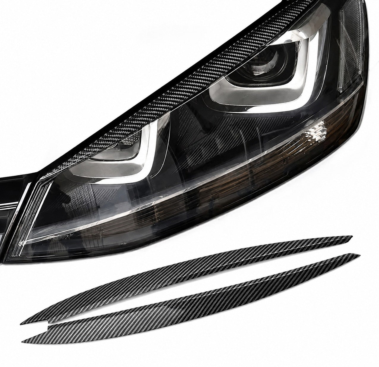 Scheinwerferblenden für VW Golf 7 MK7 in Carbon-Optik Böser Blick