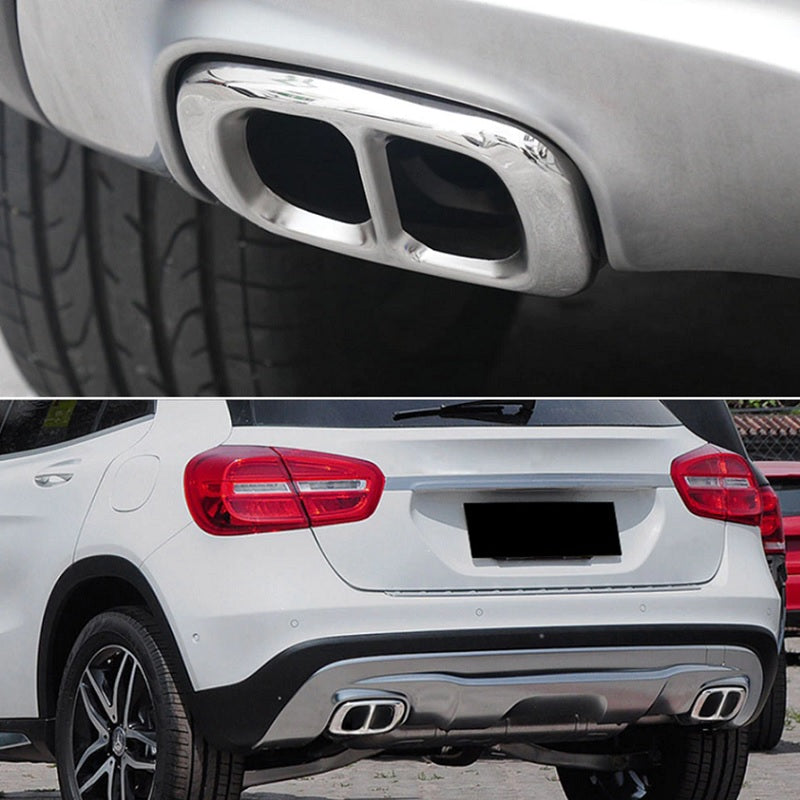 Auspuffblenden für Mercedes GLA X156 Auspuff Rahmen Abdeckung AMG V8 Chrom