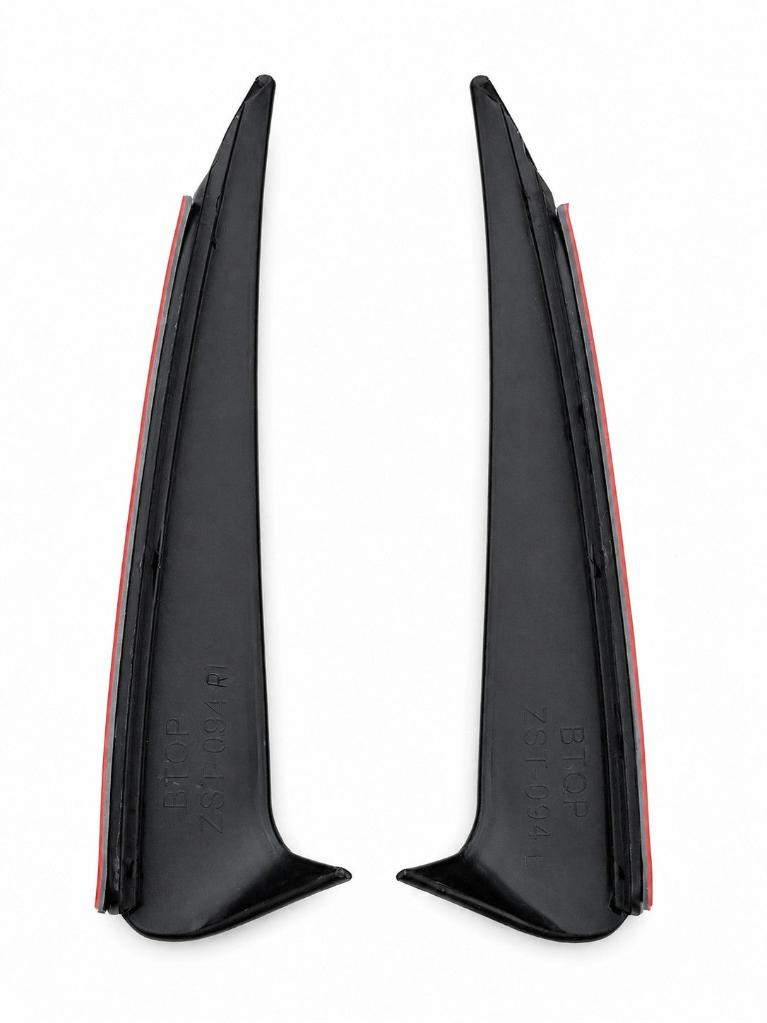 Heckstoßstange Flossen für Mercedes Benz Spoiler Aero Flaps W205 C43 C63 AMG Schwarz
