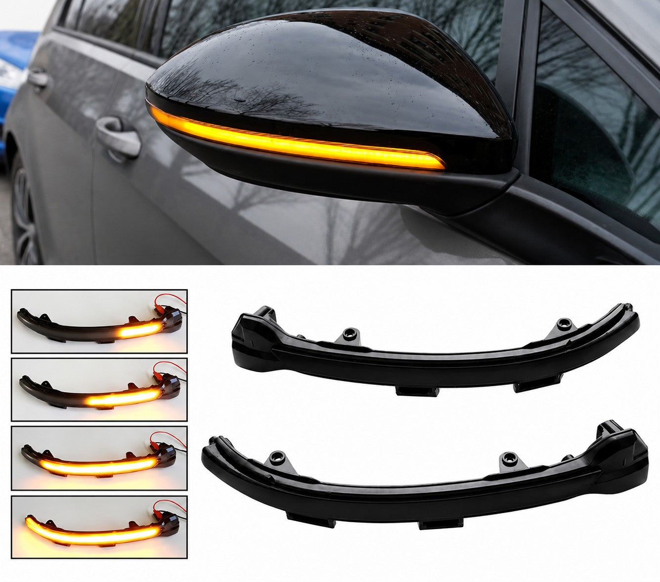 Dynamische LED Blinker für VW Golf 7 VII GTI GTD R Touran Außenspiegel Spiegelblinker