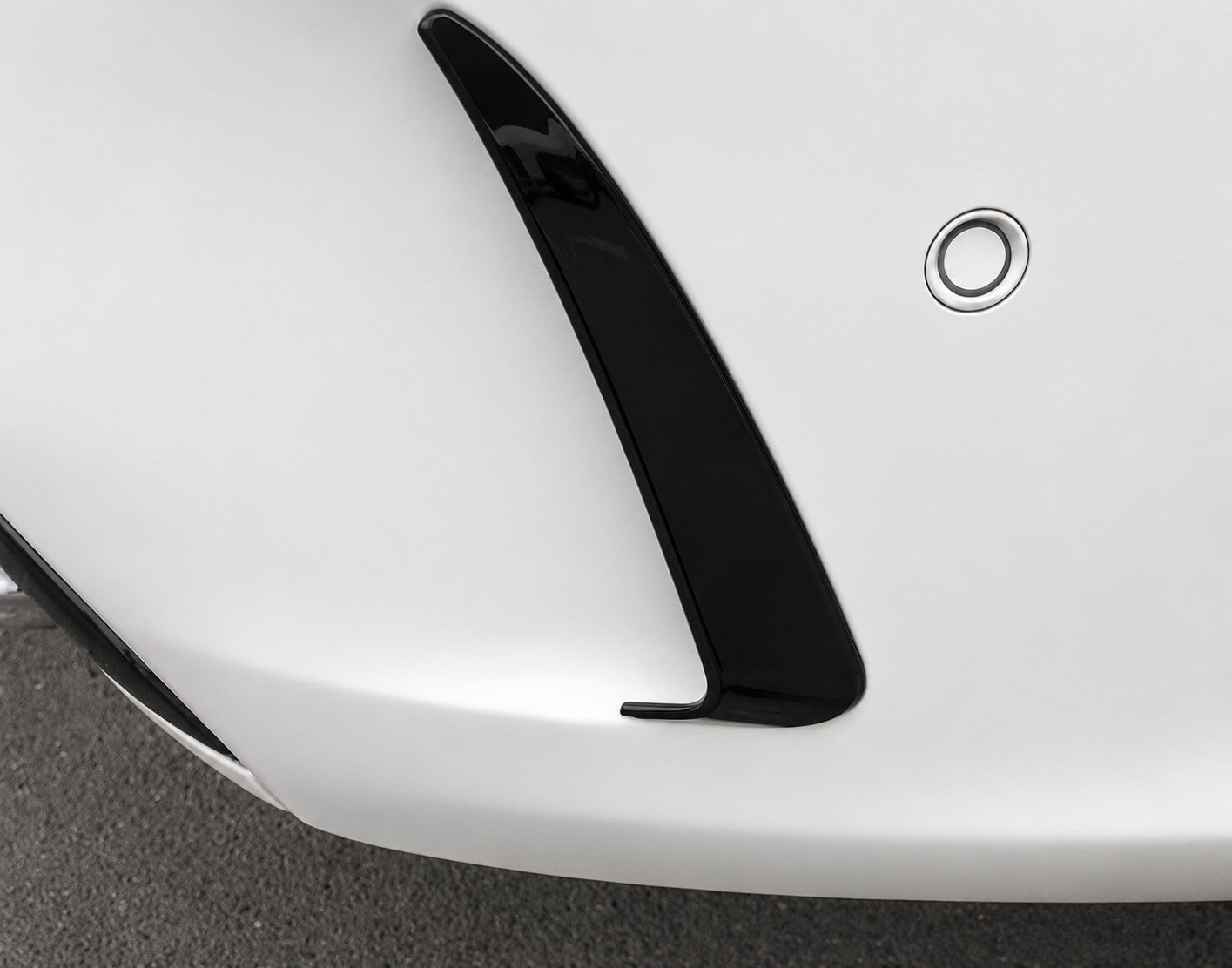 Heckstoßstange Flossen für Mercedes Benz Spoiler Aero Flaps W205 C43 C63 AMG Schwarz