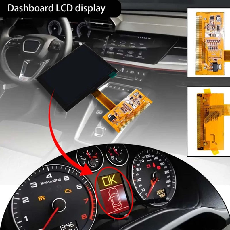 Tacho LCD Display JAEGER für AUDI TT A3 S3 A4 S4 A6 S6 Dashboard